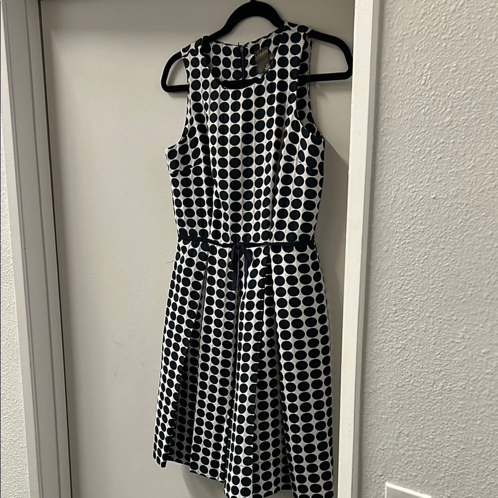 Taylor White and Blue Pleated Halter Midi Dress
